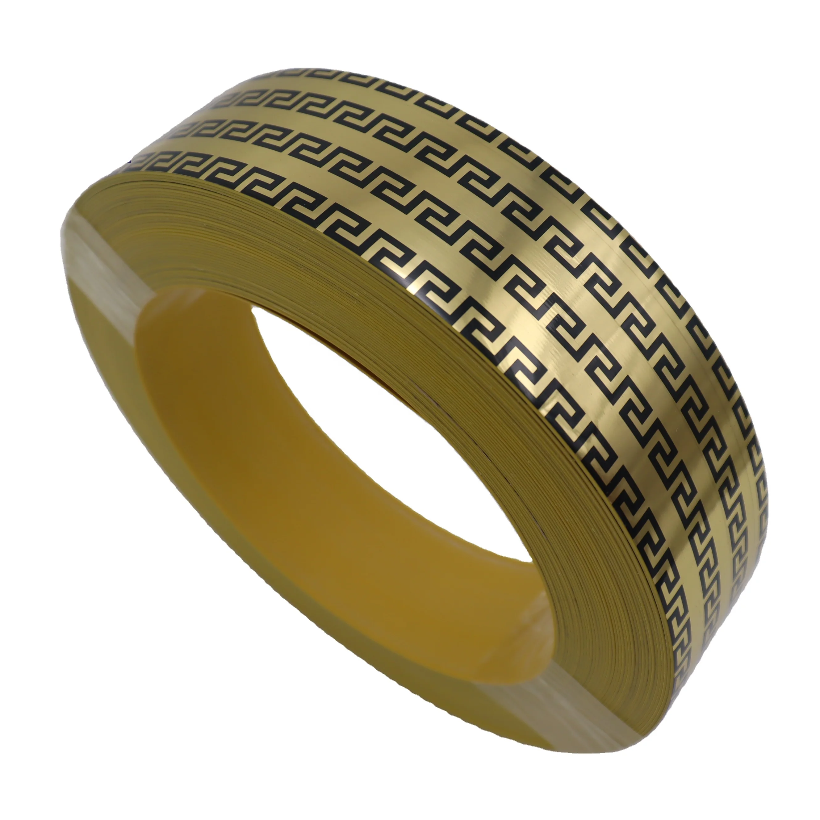 MH customizable embossing gold pvc edge banding