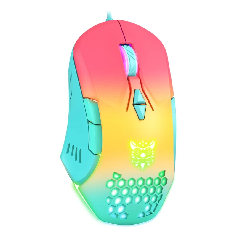 CW902 6400 DPI Home Office Computer PC Mouse LED Backlit USB Optical Ergonomic Gaming Mouse LOL Mice Black Surfing Mouse Gamer