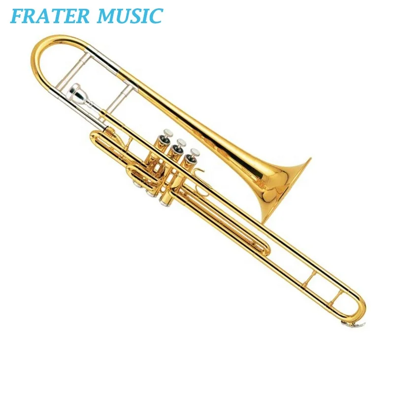 Высокий класс золотой лак Eb ключ поршень тромбон (JTBE-350)