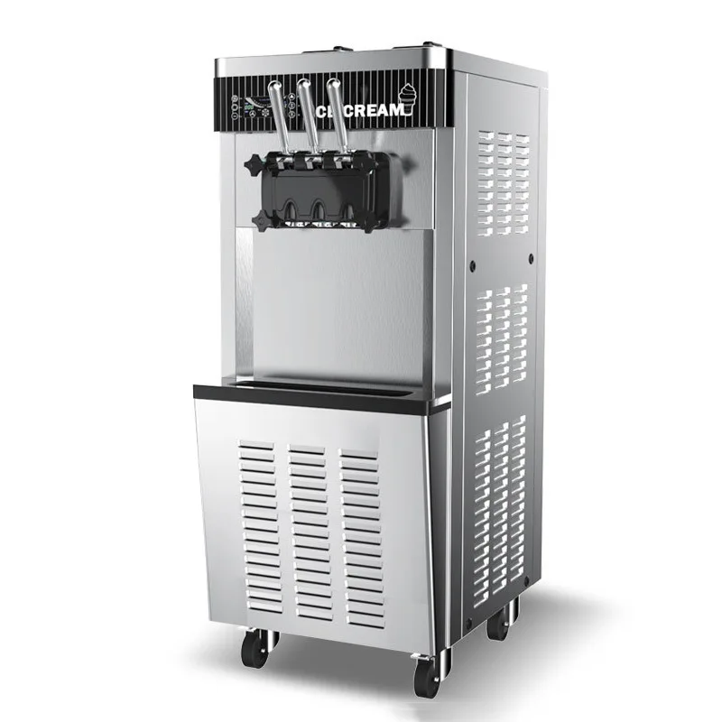 Fully automatic commercial sundae ice cream machine three heads soft ice cream machine cone machine