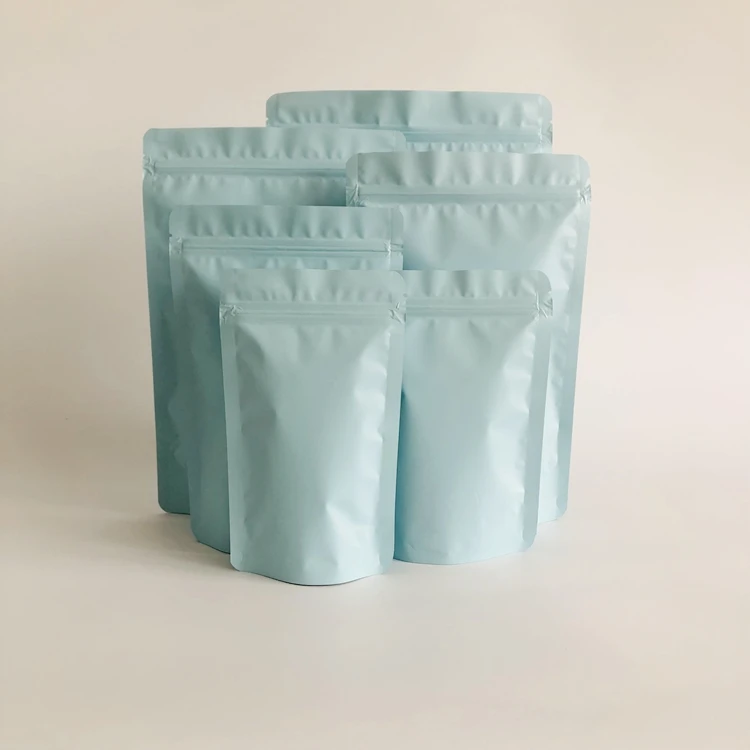 Multi-size specifications Spot Wholesale color frosted plastic packaged snack nuts donuts zipper digital printed standing bag