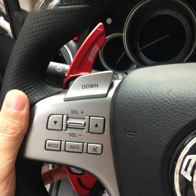 Savanini Aluminum Steering Wheel Shift paddle Shifter Extension for Mazda 6 (2009-2015) Mazda 3 (2011-2016) Auto Car styling
