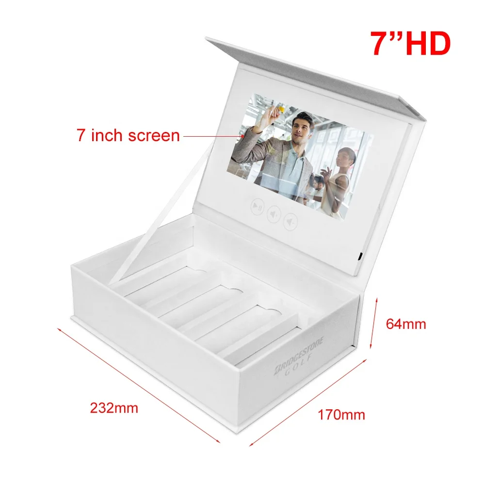 Подгонянная роскошная пустая упаковочная коробка 7 дюймов видео фото Презентация коробка для косметика в подарок ювелирный бизнес сувенир
