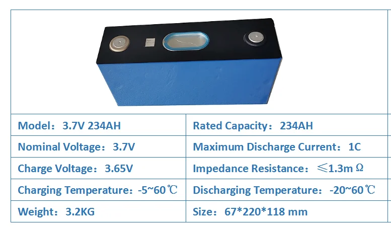 Hot lithium li ion batteries 3.7V 117ah solar catl 3.7v 234ah 180ah lipo nmc battery cell