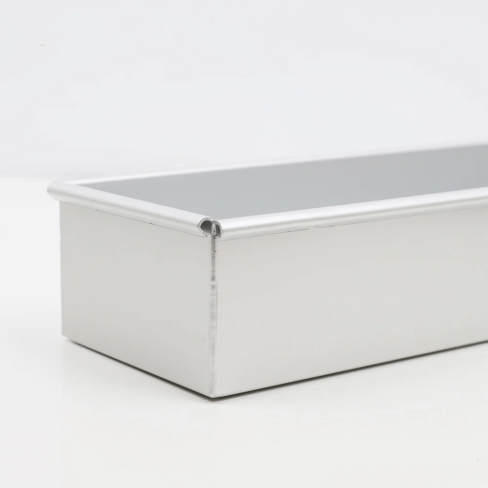Aluminum Anodized Rectangular open Tiramisu mold Cake cheesecake Mousse fixed mold Battenberg Cake Baking Pan with Dividers