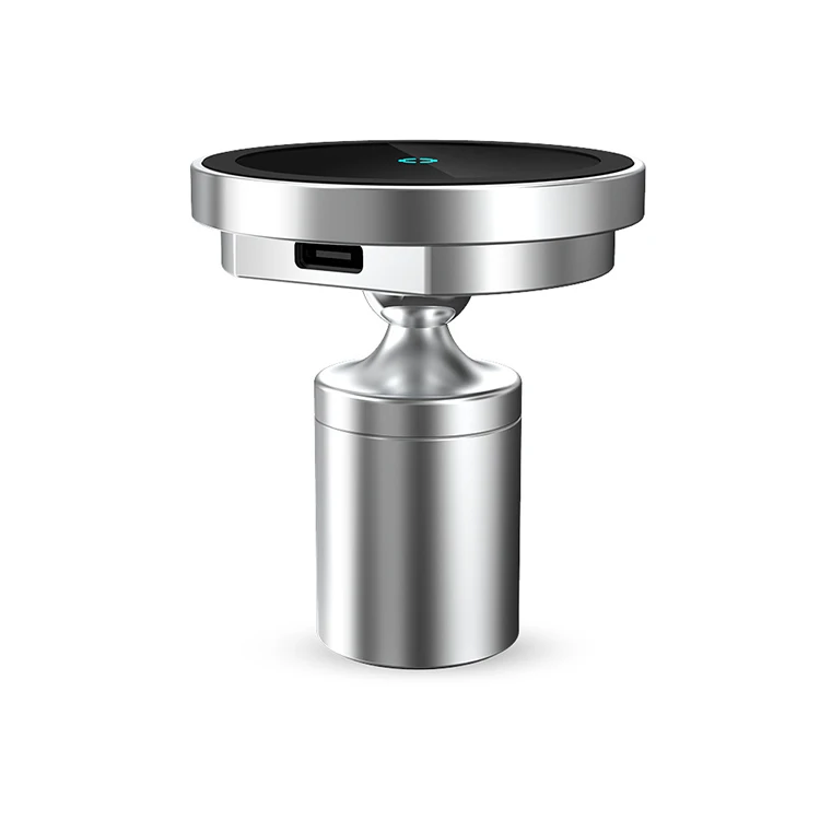 Metal aluminum dashboard air vent 2 in 1 anti-slip 15w fast charging wireless magnetic car charger mount