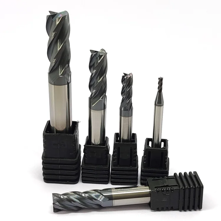 Amony Wholesale Price Solid Tungsten Carbide 4 Flutes Flat End Mills For Stainless Steel