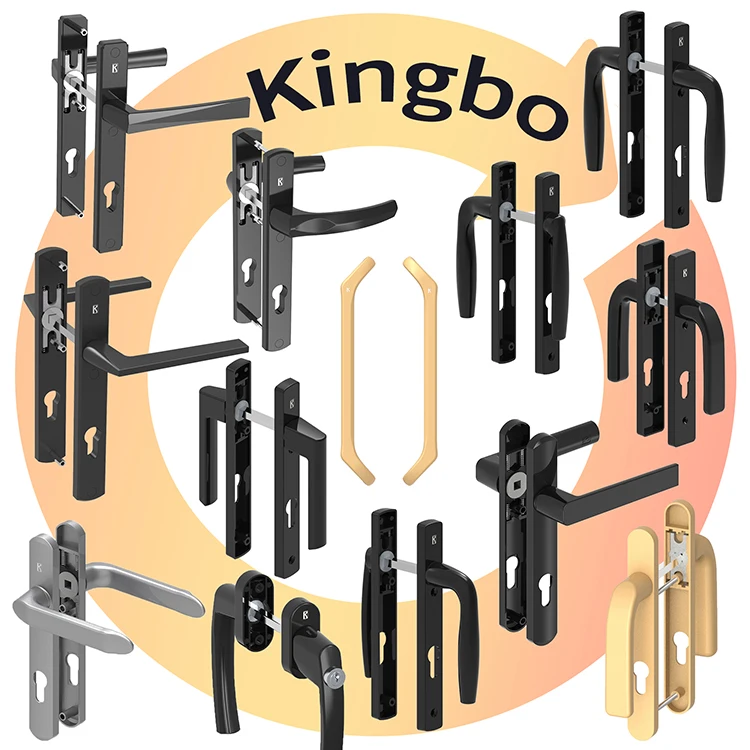 Door Handle Aluminium Stainless Steel Sliding Window Brass Appearance Luxury Lock Black Gold Glass Set Pull Interior Accessories