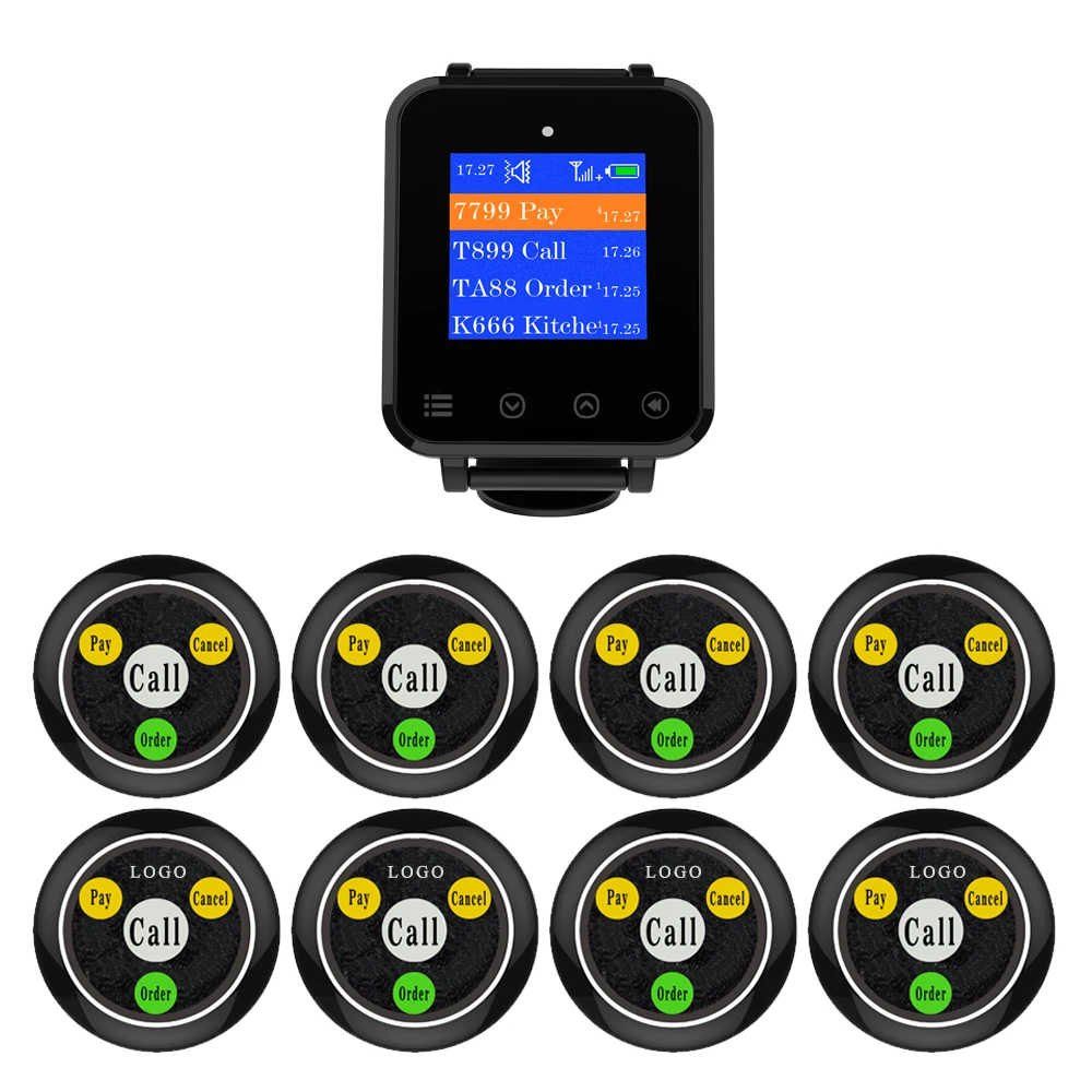 Artom, беспроводная система для вызова официанта в ресторане, часы, номер по обслуживанию клиентов с кнопкой вызова пейджеров и индивидуальным логотипом