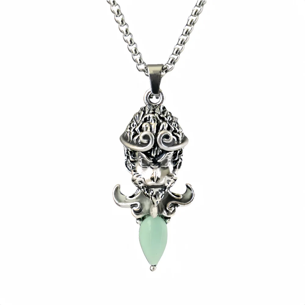 Chinese Style Luminous Black Myth Wukong Great Sage Equalling Heaven Necklace Monkey King Pendant Necklace