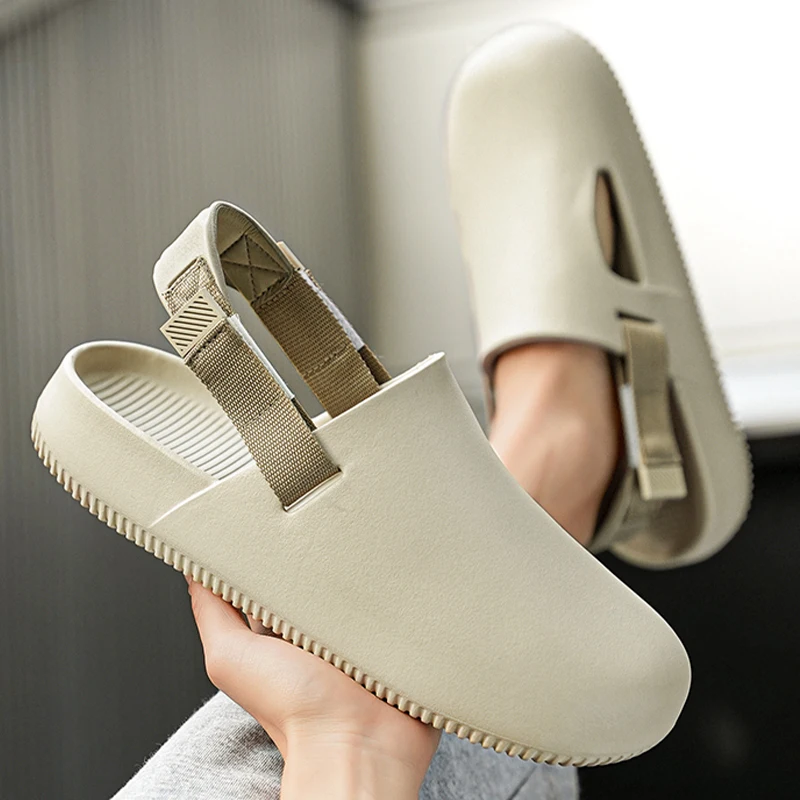 2024 summer new EVA thick sole sandals home outdoor non-slip breathable bag head beach flip-flops slippers for men and women