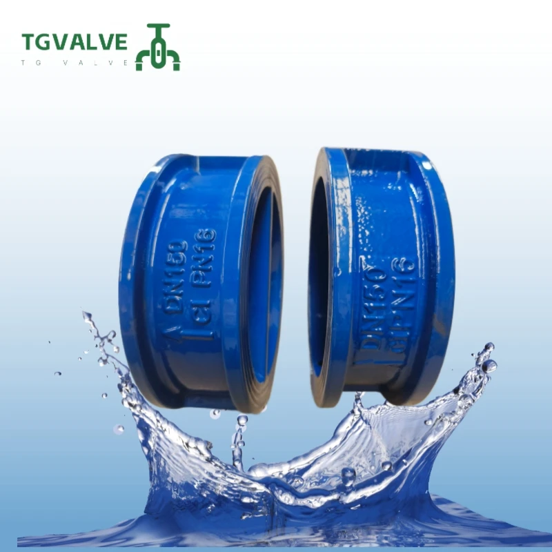 Custom Ductile Iron Wafer Type Double Disc Butterfly Check Valve