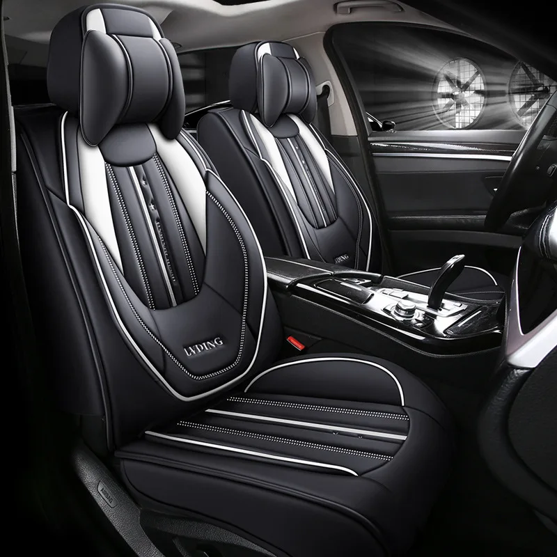Full Set Waterproof Luxury Universal Four Seasons Leather Custom Fit for Five Seats Car Seat Cover