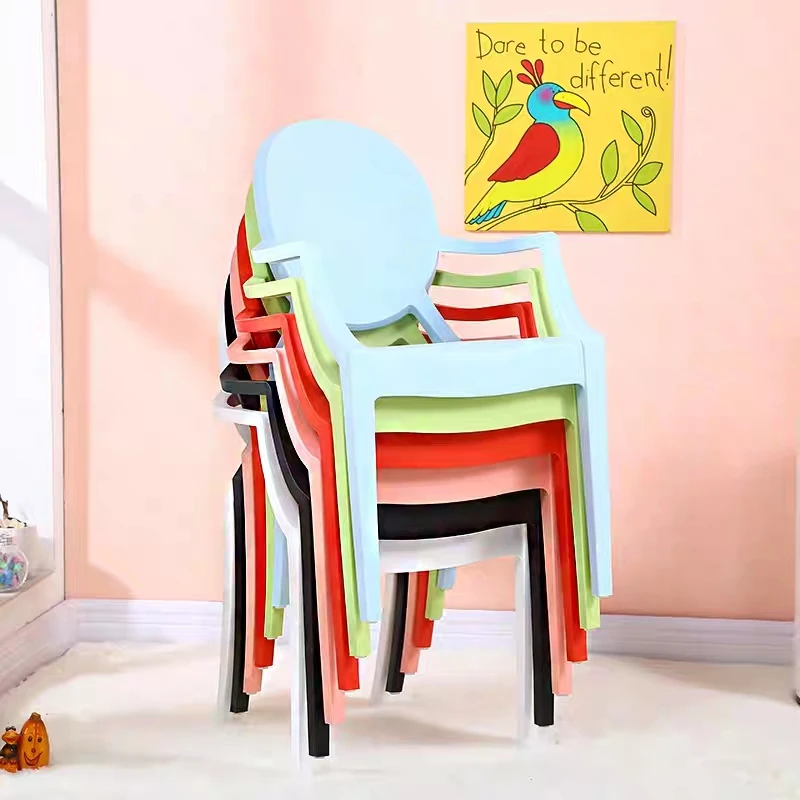 Colorful cute kids chairs wholesale dining chair plastic kids chair with arms