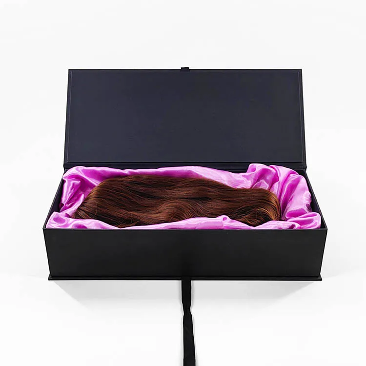 retail manufacturer Excellent Custom logo wig packaging boxes luxury wig packaging