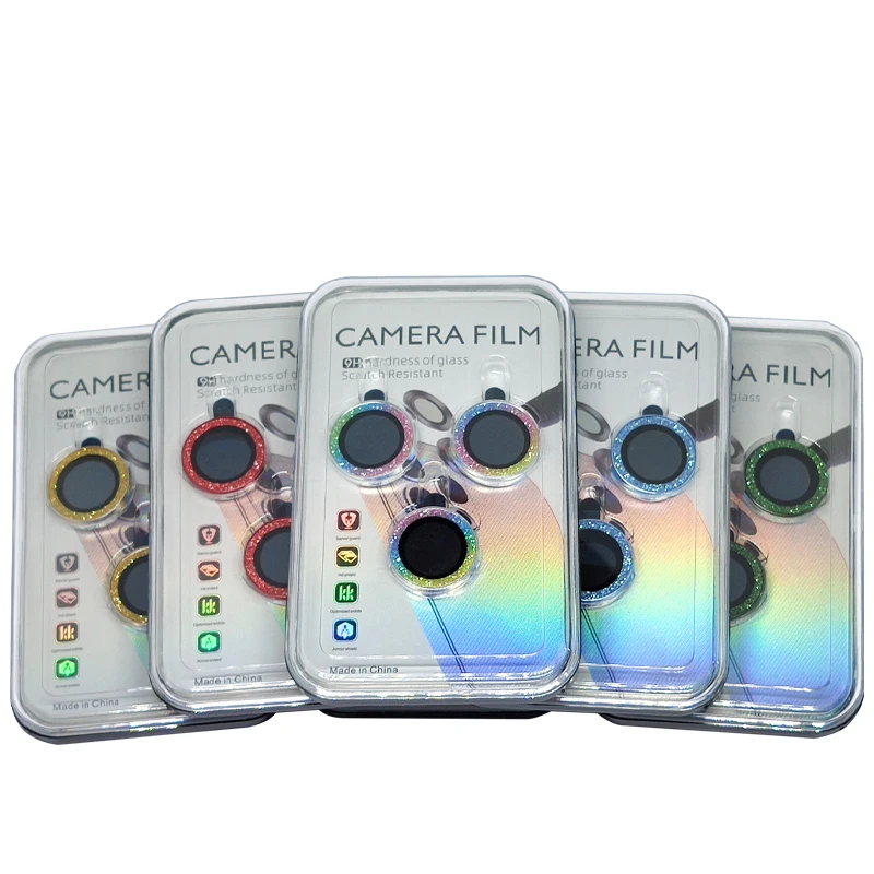 Factory Direct Tempered Glass Camera Lens Screen Protector Colourful Camera Protective Glass Film For Iphone 14 13 12 11 Pro Max