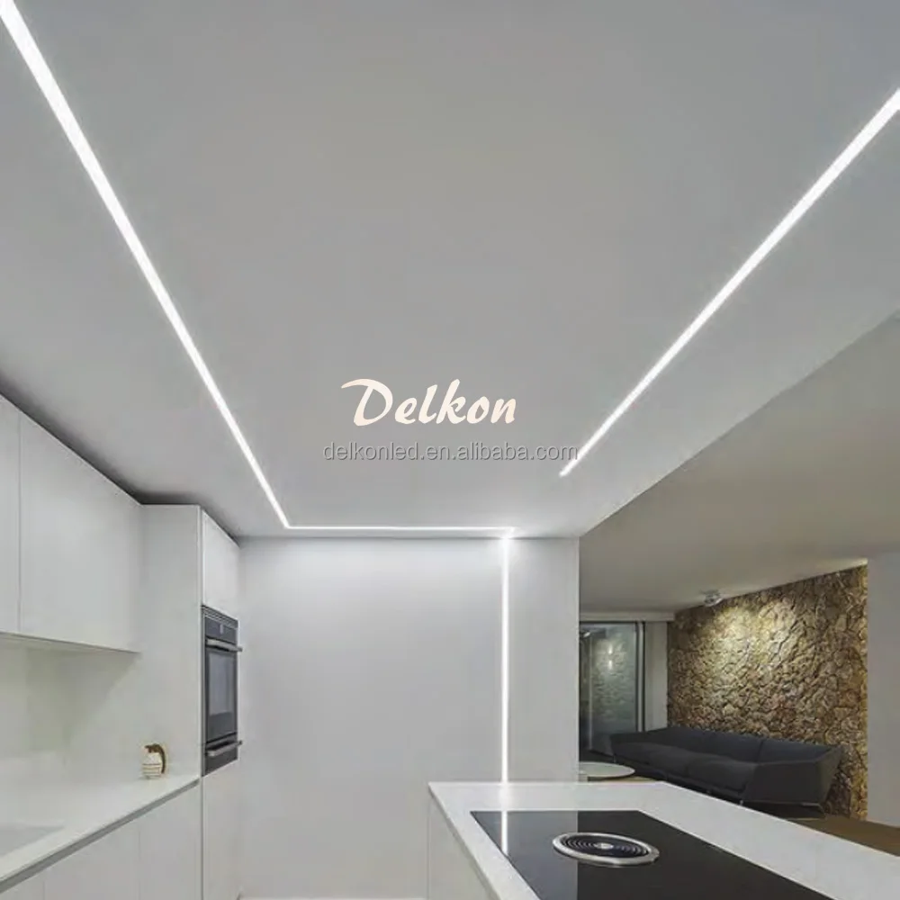75*13mm Plaster Led Profile With Long Diffuser Drywall Led Profile Strip Housing Aluminum Led Channel for 12.5mm Thick Drywall