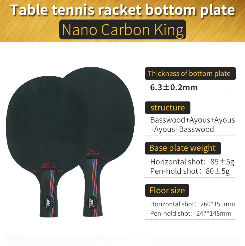 
Table Tennis Pure Wood Plus 5 Player Professional Pingpong Racket Cheap Table Tennis Blade Rubber Pimples In Grip Means Straig 