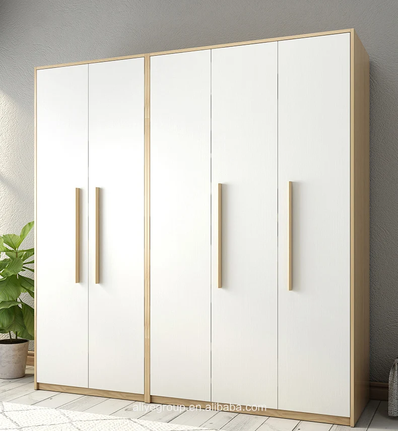 Luxury Simpleness Solid Wood Closet Wardrobe AAS31600