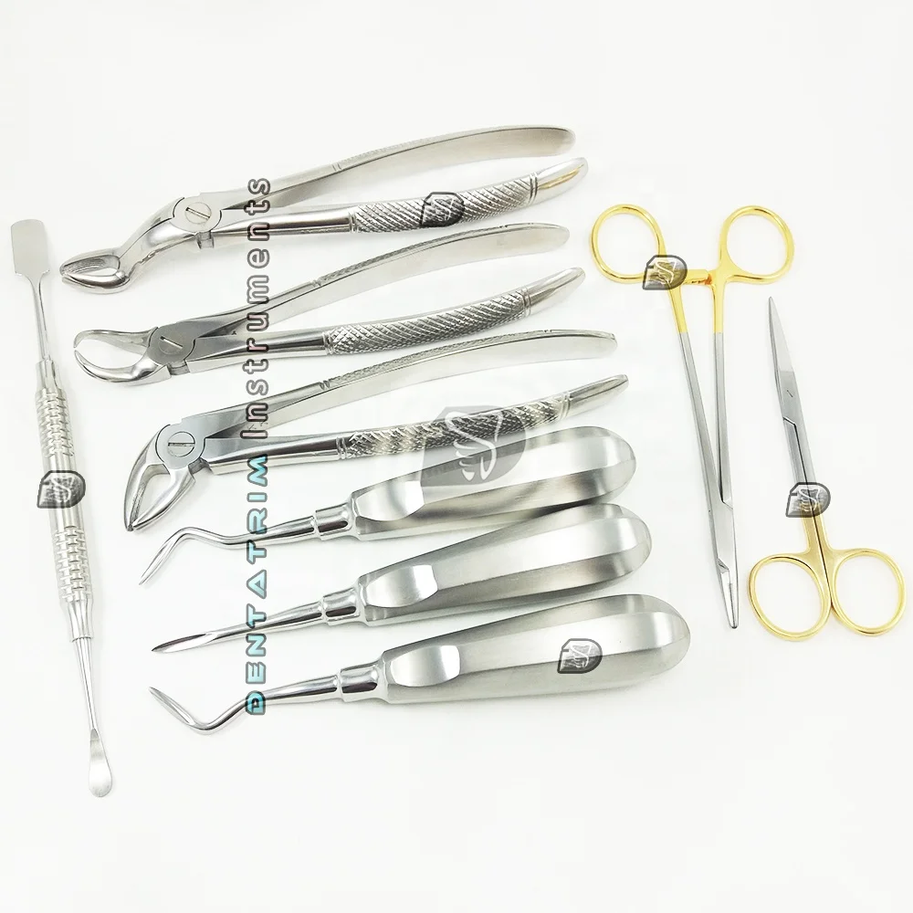 Private Label Dental Oral Surgery Instruments Set of 9 Pieces Custom Logo Service Dental Surgery Instrument Dental Instruments