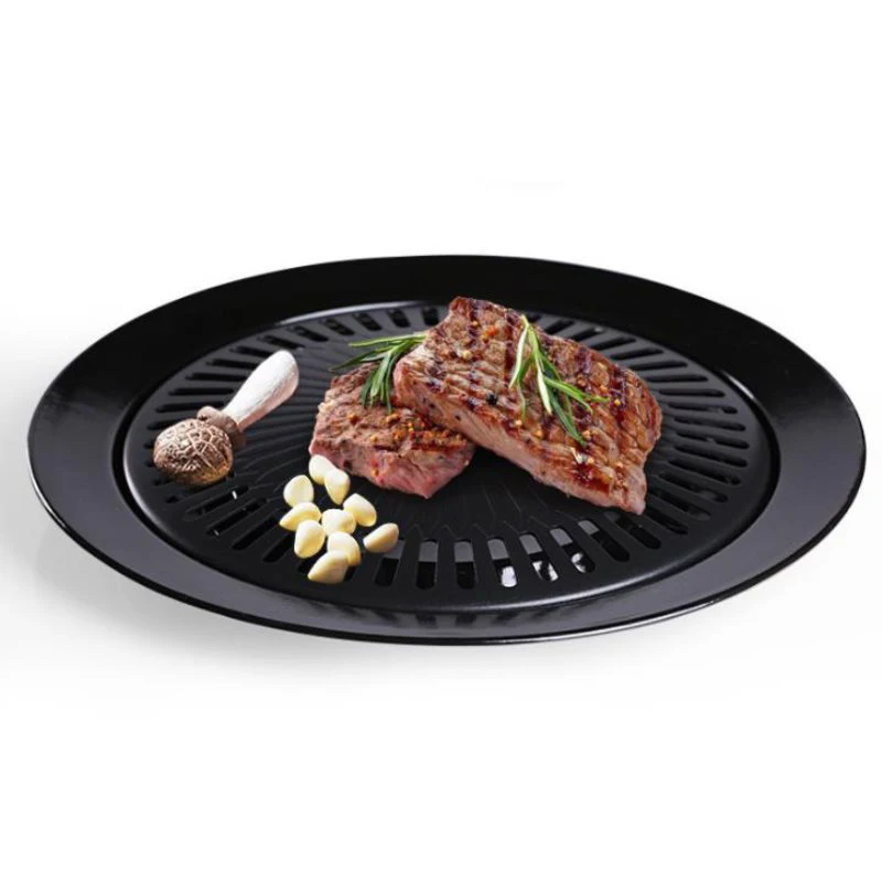 High Quality Korean Roat Meat Sizzling Plate Detachable BBQ Grill Pan Non Stick Gas Stove Cooking Frying Pan