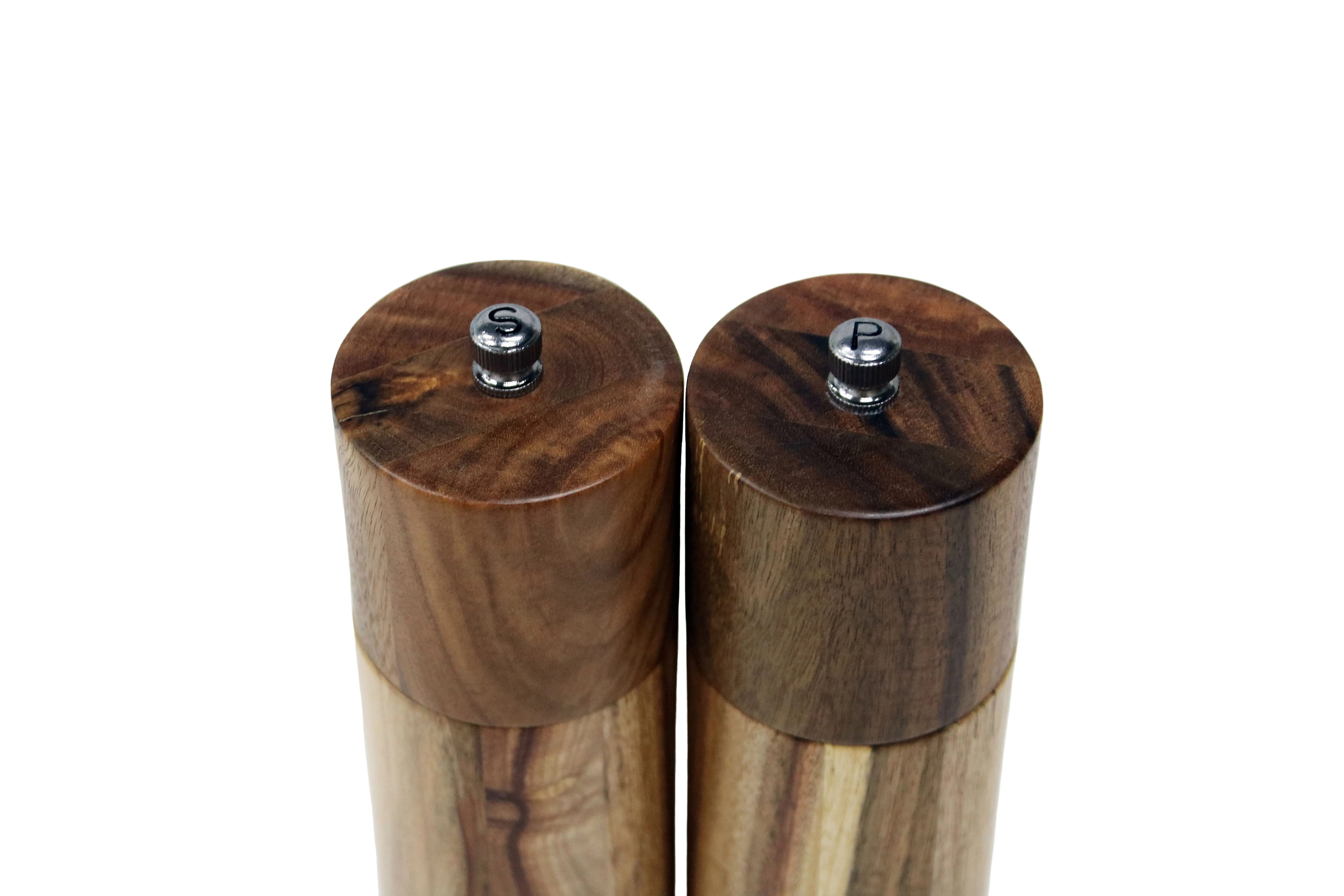 CHANGZE Amazon 2pcs Salt And Pepper Grinder Set Acacia Wooden Salt And Pepper Grinder