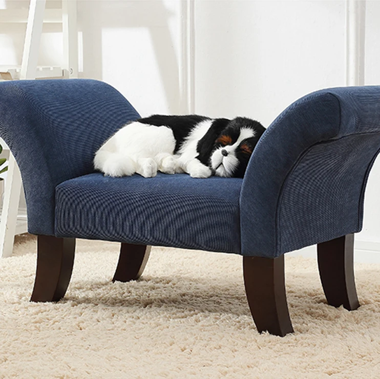 Pet furniture solid wood frame pet dog sofa luxury dog bed sofa for dogs cats