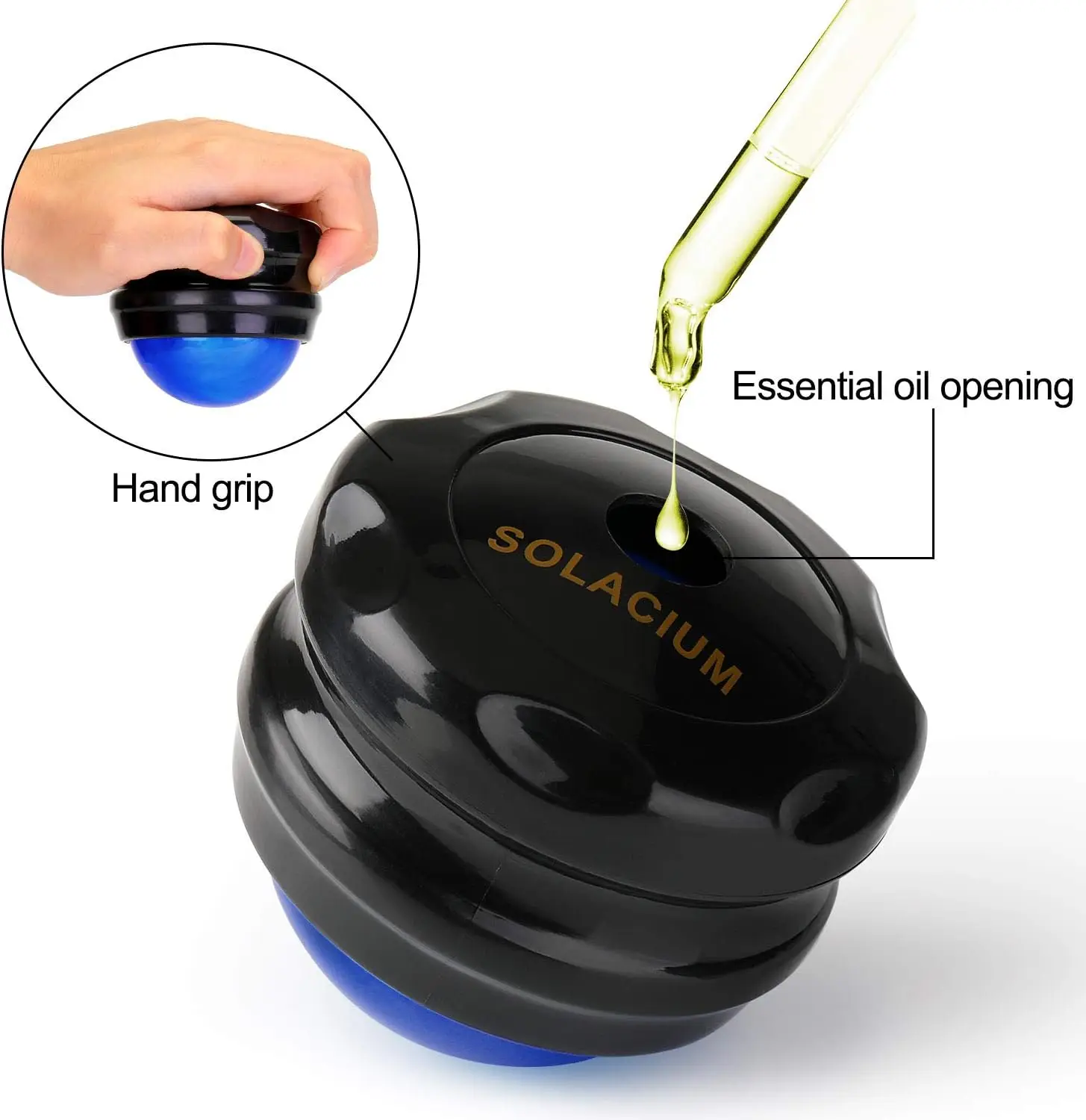 Manual Roller Ball Body Massager for Sore Muscles Shoulders Arms Neck Back Feet-Deep Tissue Stress & Joint Pain Relief