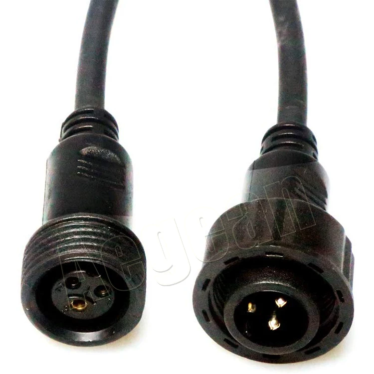 2m 6.6ft Outdoor DMX + Power Cable Hand in Hand Extension Male Female Waterproof DMX Power Cable for IP65 Led Stage Lights
