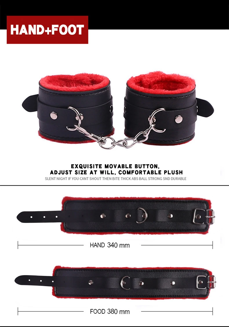 PINK ZOOM  BDSM back cross tie handcuffs bowball sexy games slave sm  for couples women bondage gear adult products toys