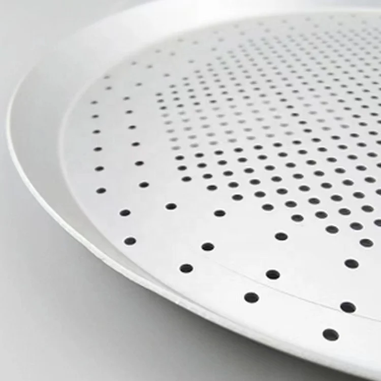 Perforated Pizza Pans with Holes Aluminum Alloy 3003 Round Food Network Pizza Crisper Pan Aluminum Pizza Trays for Oven