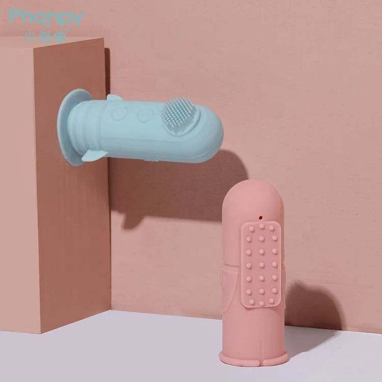 PH719485 Most Selling Silicone Teething Finger Toothbrush for Babies