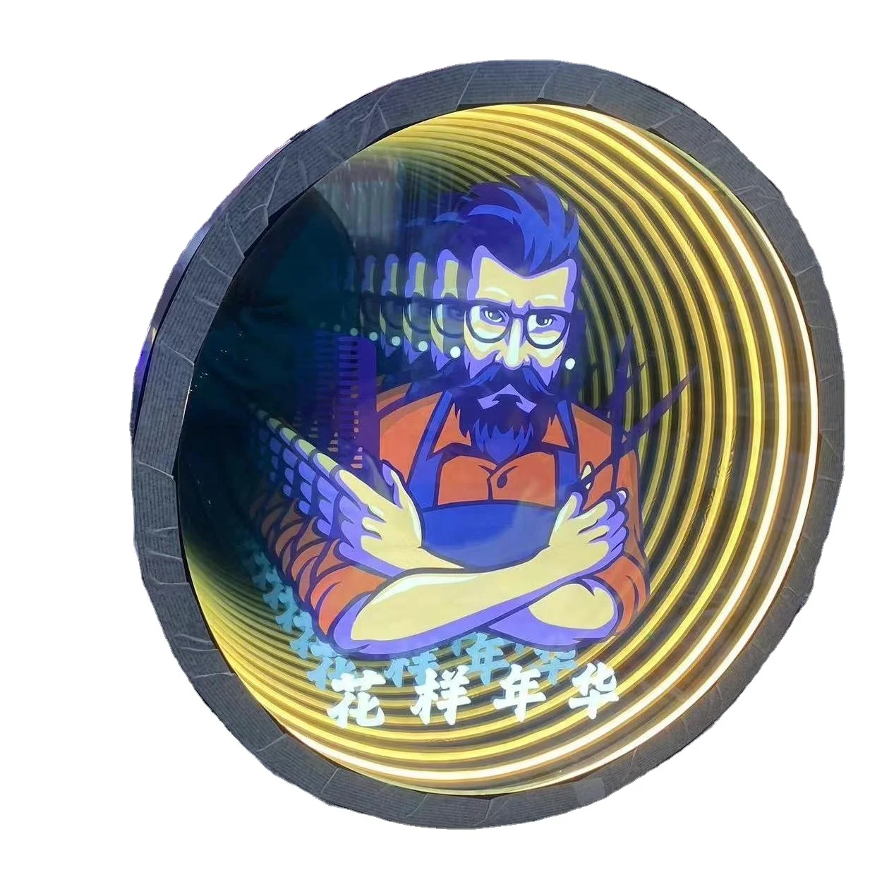 New Arrival Customize Signs Advertising Outdoor Advertising light box Neon Infinity Mirror Glass dynamic lightbox