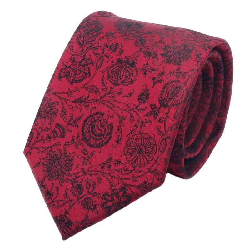 Hamocigia Custom 100% Polyester Paisly Jacquard Mens Tie Necktie