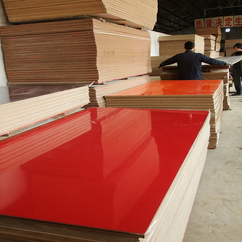 18mm 16mm 12mm 9mm UV high gloss  melamine faced UV mdf board panel for Furniture Plywood