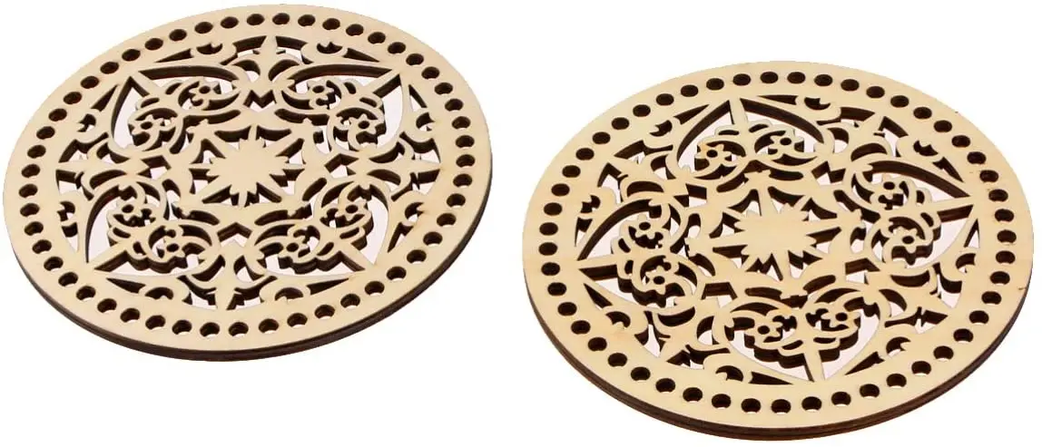 Tailai  Wooden Basket Bottoms  DIY Knitting Crochet Bag Bottom Basket Weaving