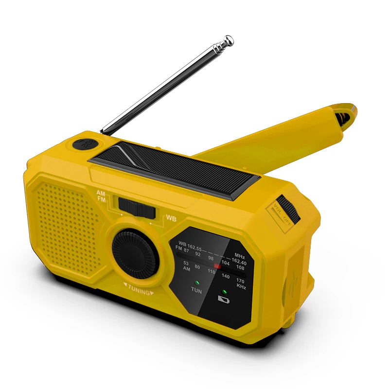Amazon hot sell  Disaster Kit Emergency Solar Hand Crank Portable Weather Radio with 3  grade light