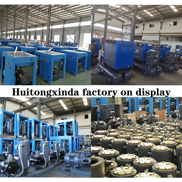 China Outstanding Low Pressure Industrial Electric Oil Free Small Silent Rotary Screw Air Compressor 7.5Kw 10Hp Price On Sale