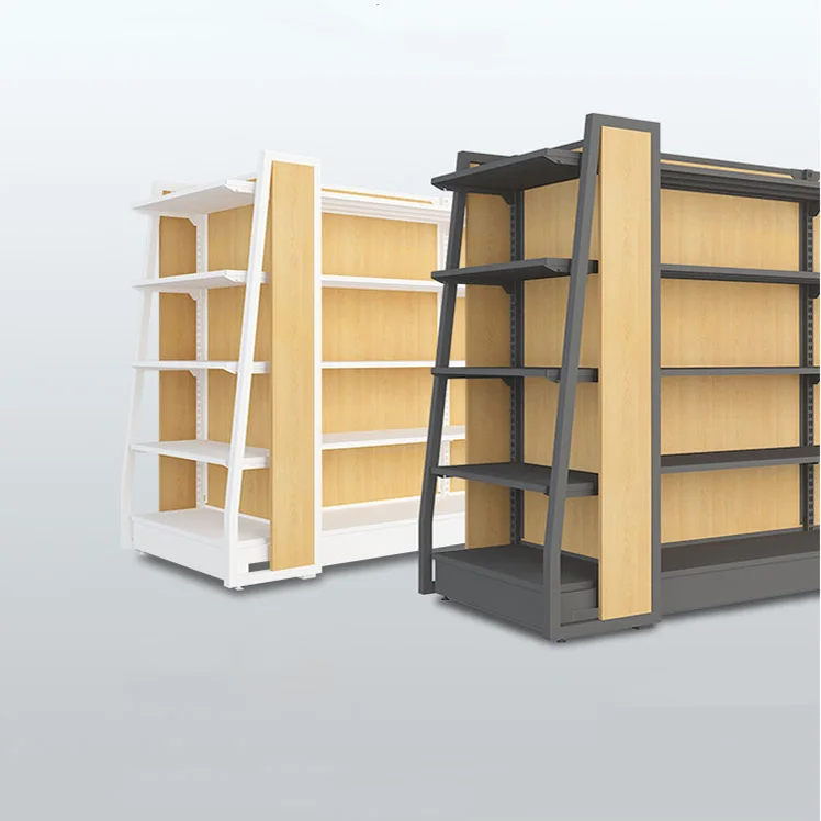Meicheng Stationery Store Display Shelf Grocery Store Equipment Wooden Gondolas Supermarket Display Rack For Retail Store