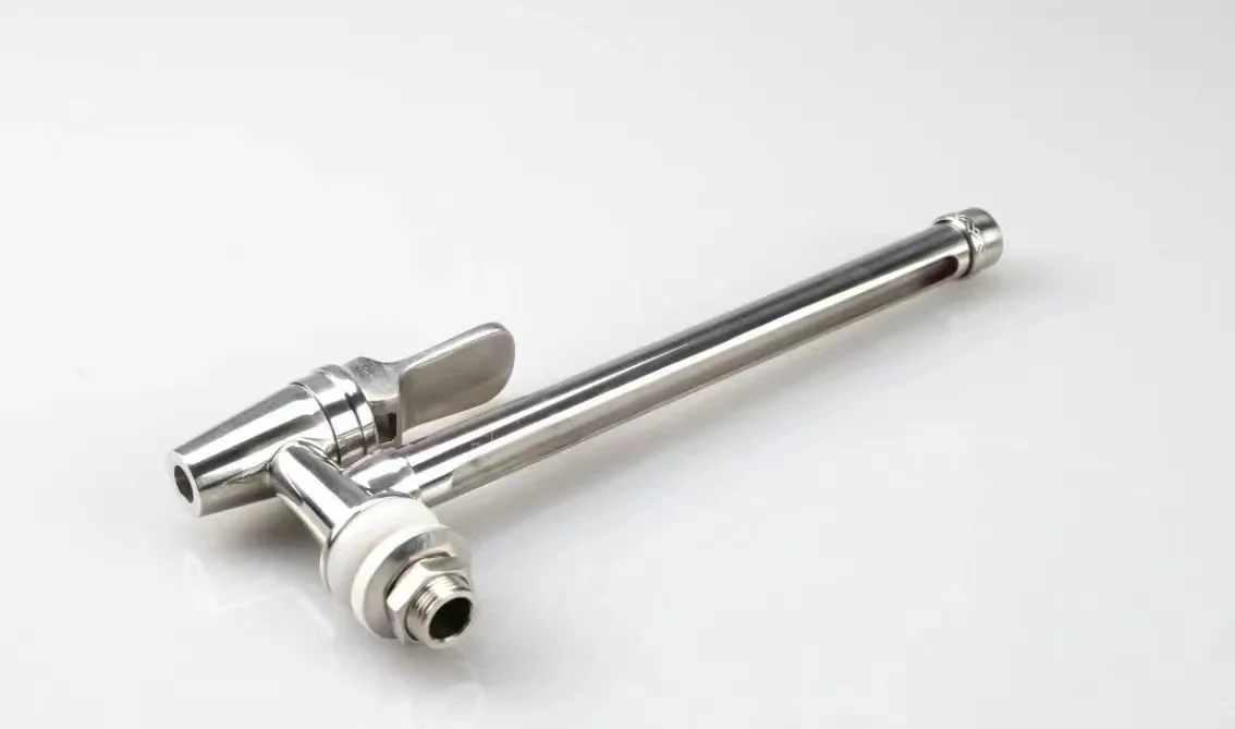 7.5 inches Food Grade stainless steel water tap/spigot/faucet with sight glass 10-inch Sight Glass Spigot Clear View Water Level