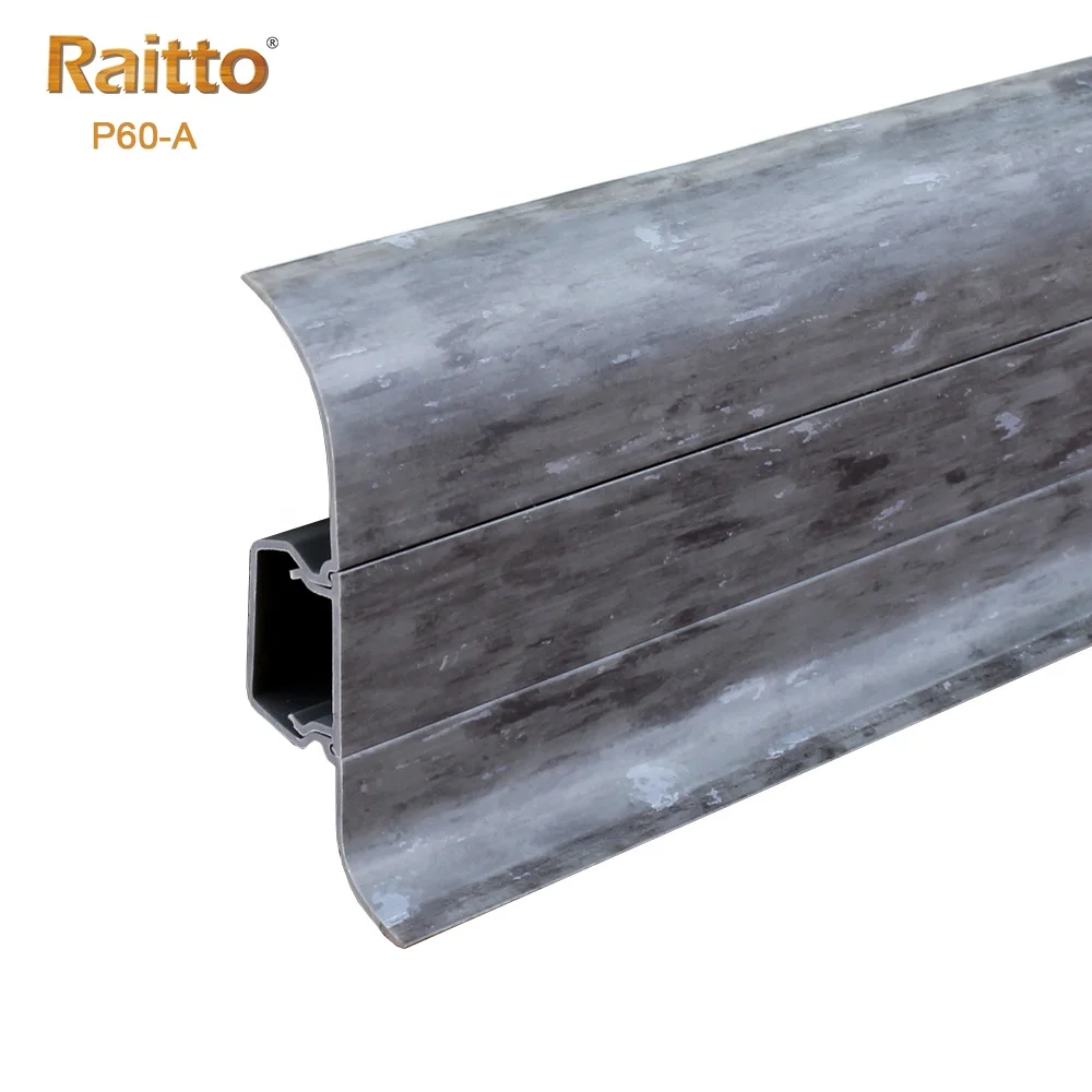 P60-A, Ruitai Plastic Floor Skirting/Vinyl Skirting Board/Flexible Baseboard