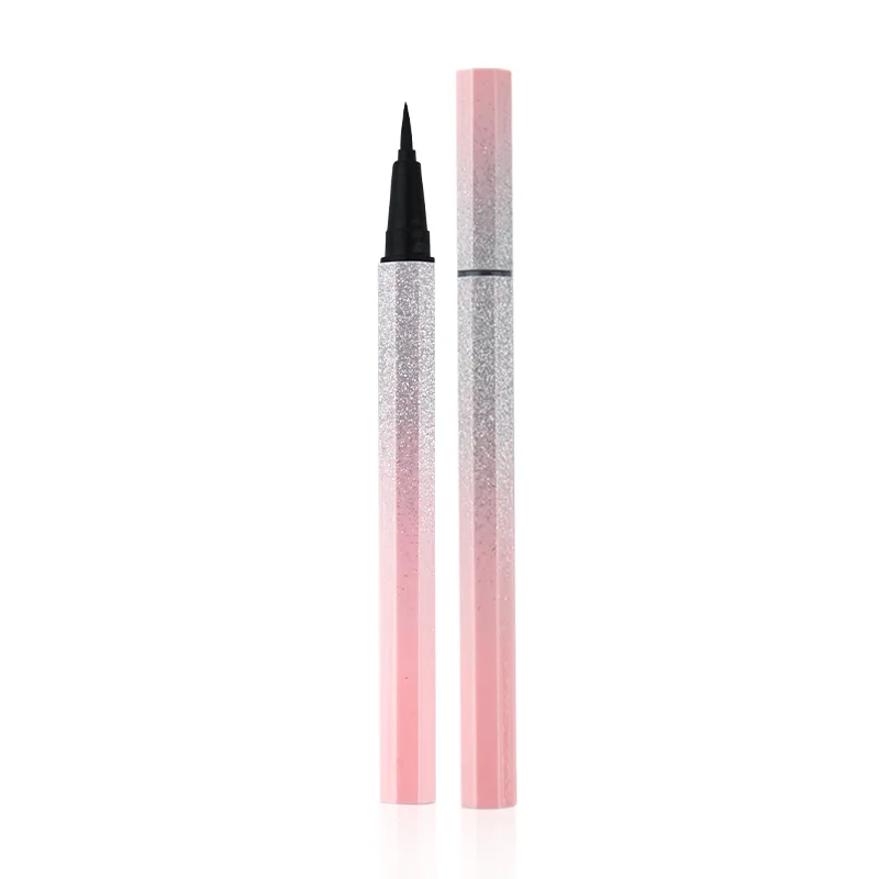 cosmetic makeup black flash private label shimmer glitter custom logo waterproof eye-liner pen color liquid eyeliner