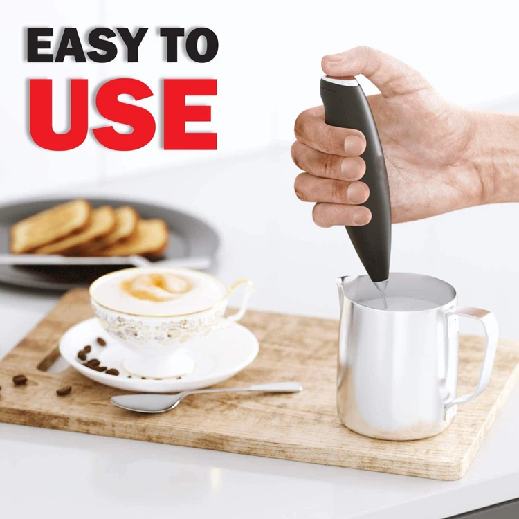 Hot sale Electric Handheld Battery Milk Frother  made of 304  Stainless Steel with stainless steel stand