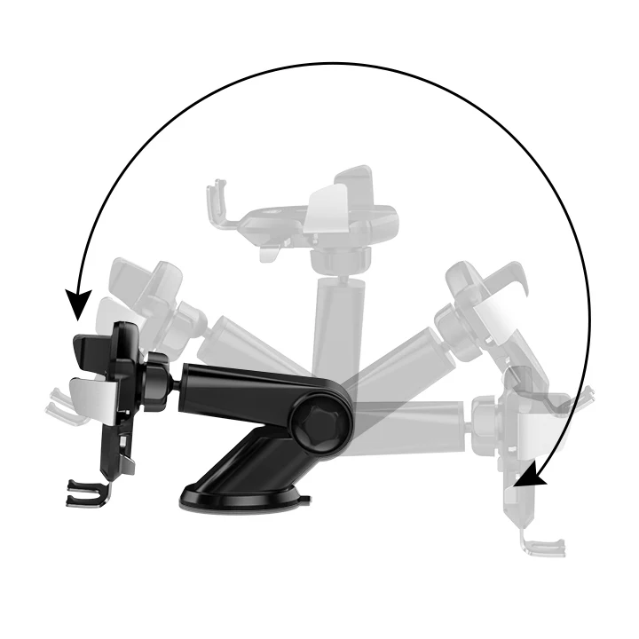 MEIDI Nice Quality Angle Adjustment Tempered 3 in 1 Air Vent Dashboard Car Phone Holder