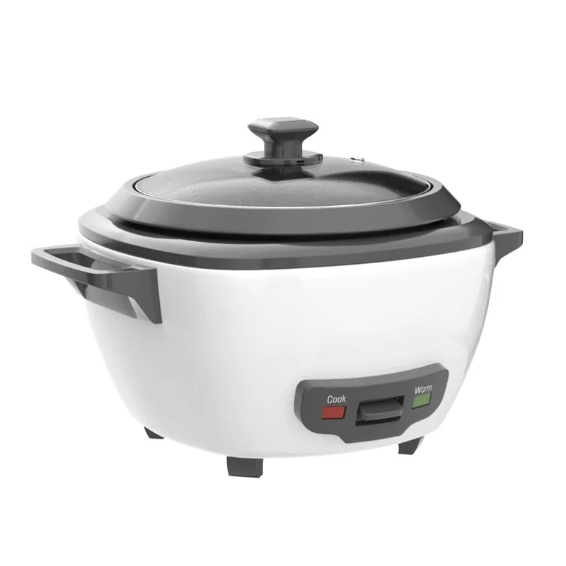 Household Kitchen 110V 127V Multi-Function 6-Cup Rice Cooker with Steamer Basket Removable Nonstick Bowl Warm Function White