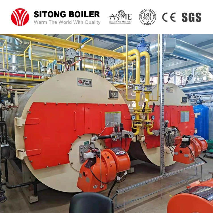 WNS Series Industrial 6000 kg/h Gas Steam Boiler for Milk Processing Plant