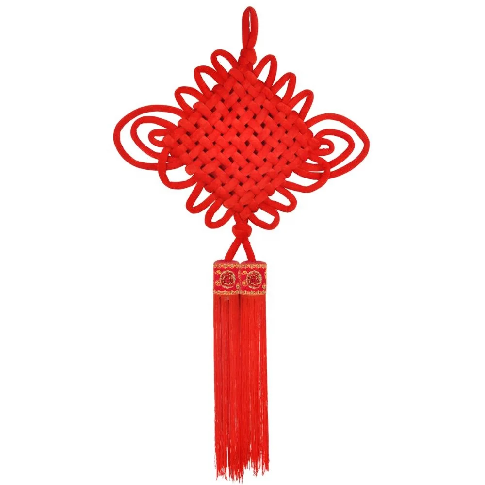 Chinese New Year Ornaments Souvenirs Handmade Double Braided thread traditional Hanging Chinese Knot Tassel Ornaments