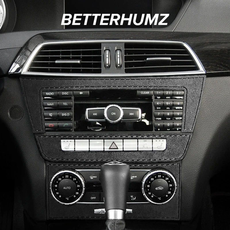 Air Condition CD Panel Sticker Alcantara For Mercedes C class W204 S203 S204 C180 C200 2011-2013 Car Accessories