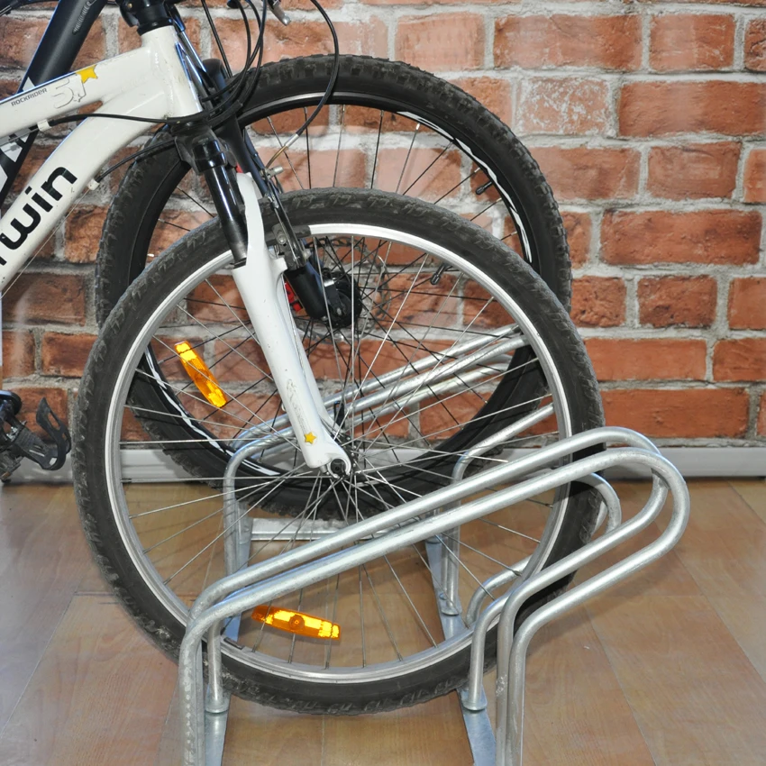 Black Powder coating Floor mounted Steel Cycle Stand bicycle Parking Rack