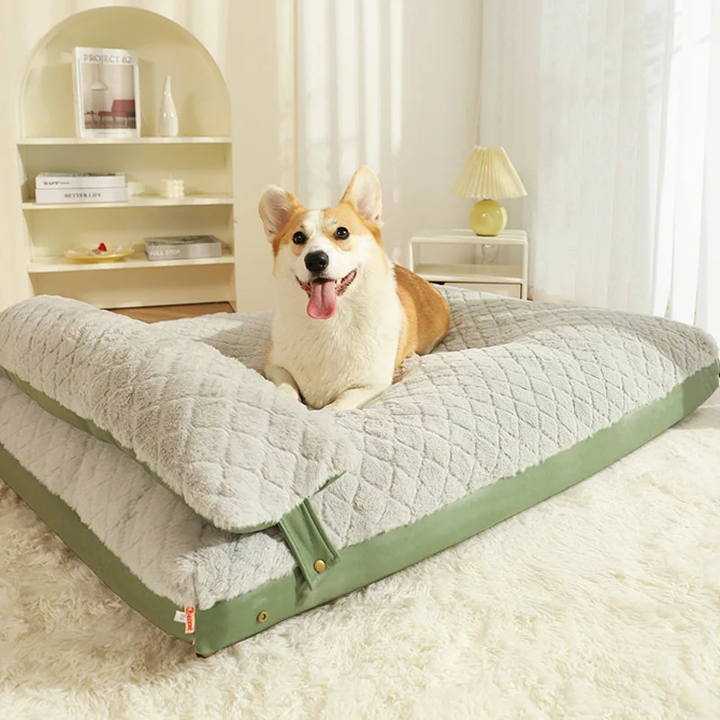 Hot Large Luxury Dog Bed Dog Sofa Bed With Adjustable Pillow Pet Beds & Accessories